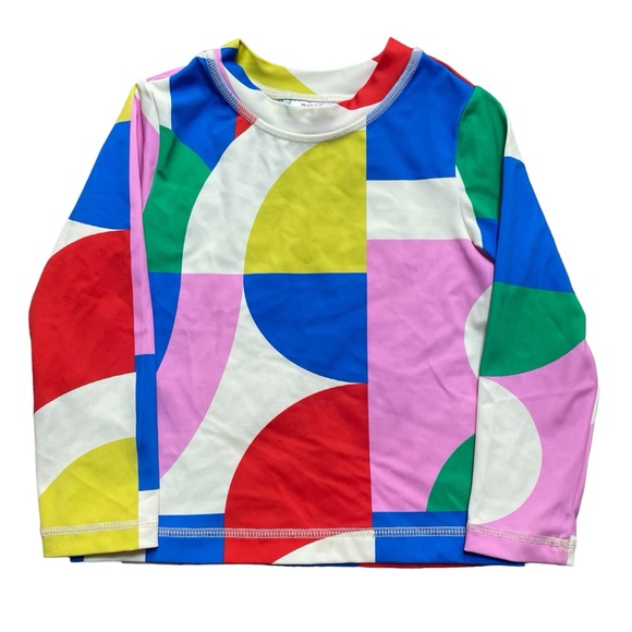 Hanna Andersson Other - Hanna Andersson Multicolor Geo Print Rash Guard Swim Top Girls 3T